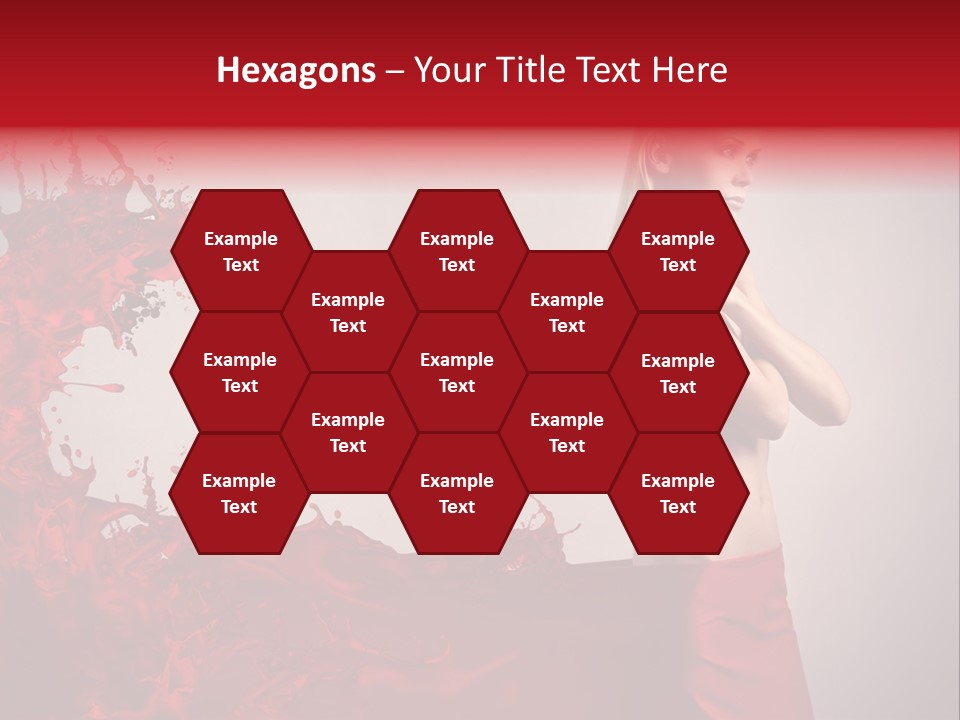 Female Water Blonde PowerPoint Template