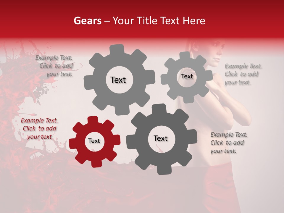 Female Water Blonde PowerPoint Template