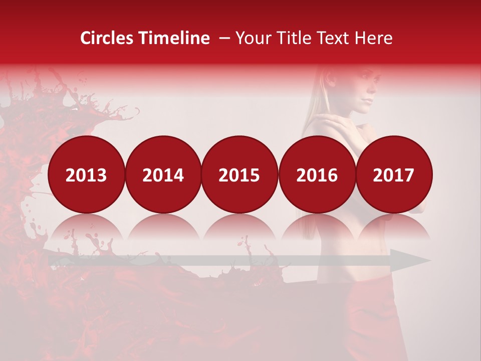 Female Water Blonde PowerPoint Template