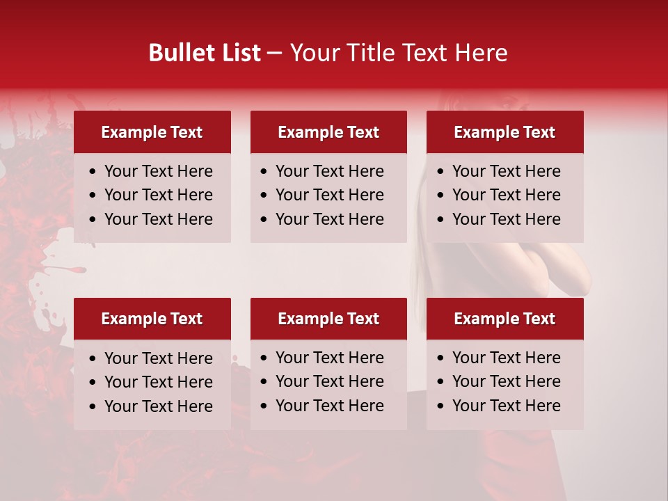 Female Water Blonde PowerPoint Template