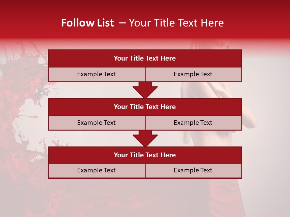 Female Water Blonde PowerPoint Template