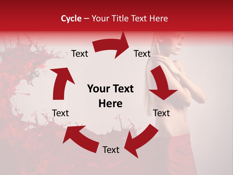 Female Water Blonde PowerPoint Template