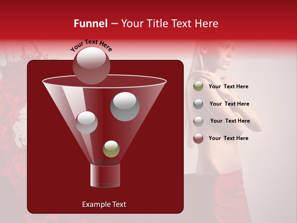 Female Water Blonde PowerPoint Template