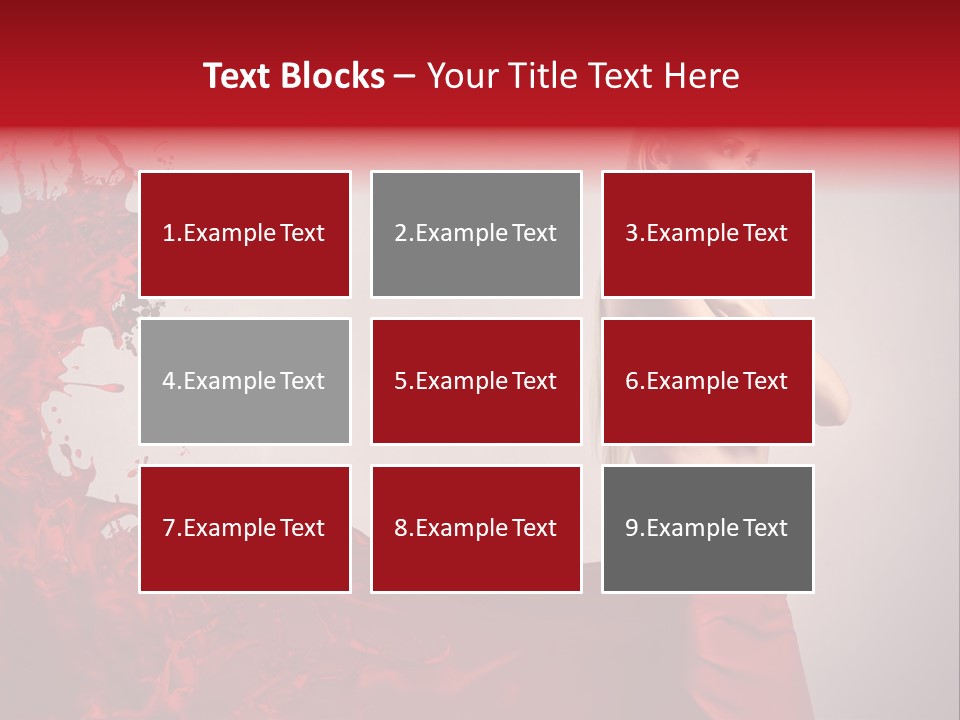 Female Water Blonde PowerPoint Template