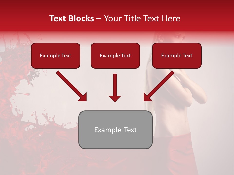 Female Water Blonde PowerPoint Template