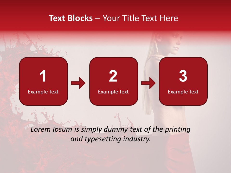 Female Water Blonde PowerPoint Template