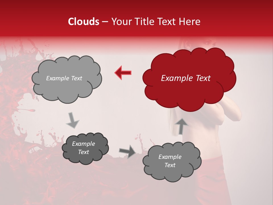 Female Water Blonde PowerPoint Template