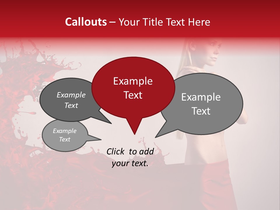 Female Water Blonde PowerPoint Template