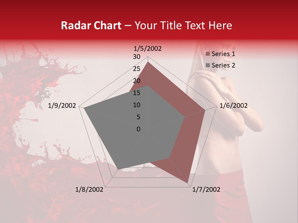 Female Water Blonde PowerPoint Template