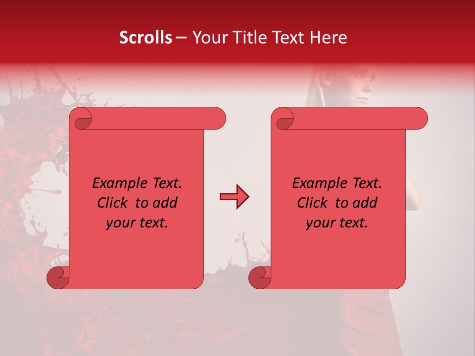 Female Water Blonde PowerPoint Template