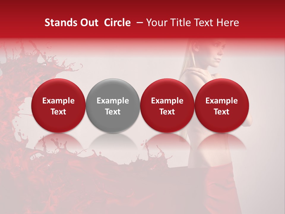 Female Water Blonde PowerPoint Template