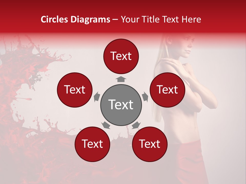 Female Water Blonde PowerPoint Template