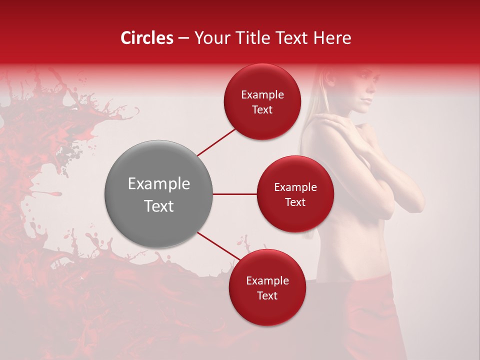 Female Water Blonde PowerPoint Template