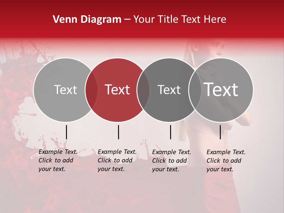 Female Water Blonde PowerPoint Template