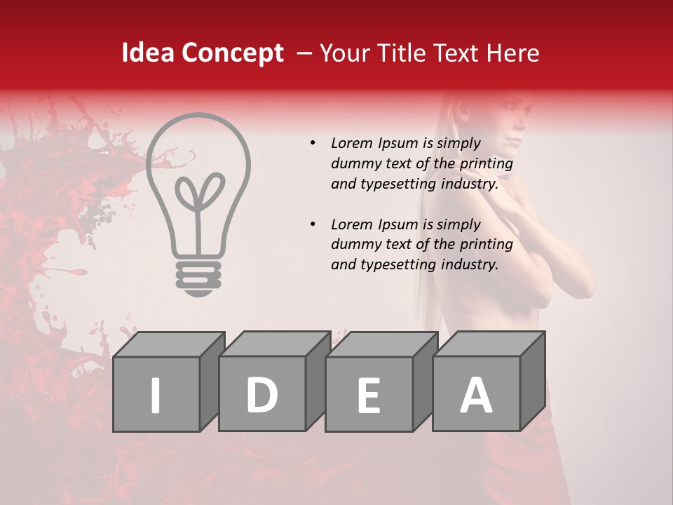 Female Water Blonde PowerPoint Template