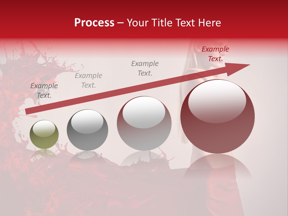 Female Water Blonde PowerPoint Template