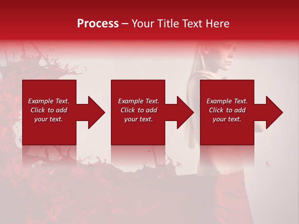 Female Water Blonde PowerPoint Template