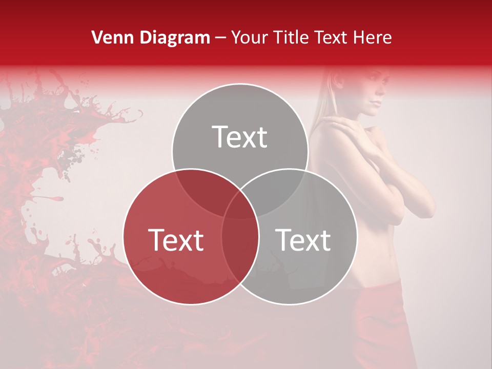 Female Water Blonde PowerPoint Template