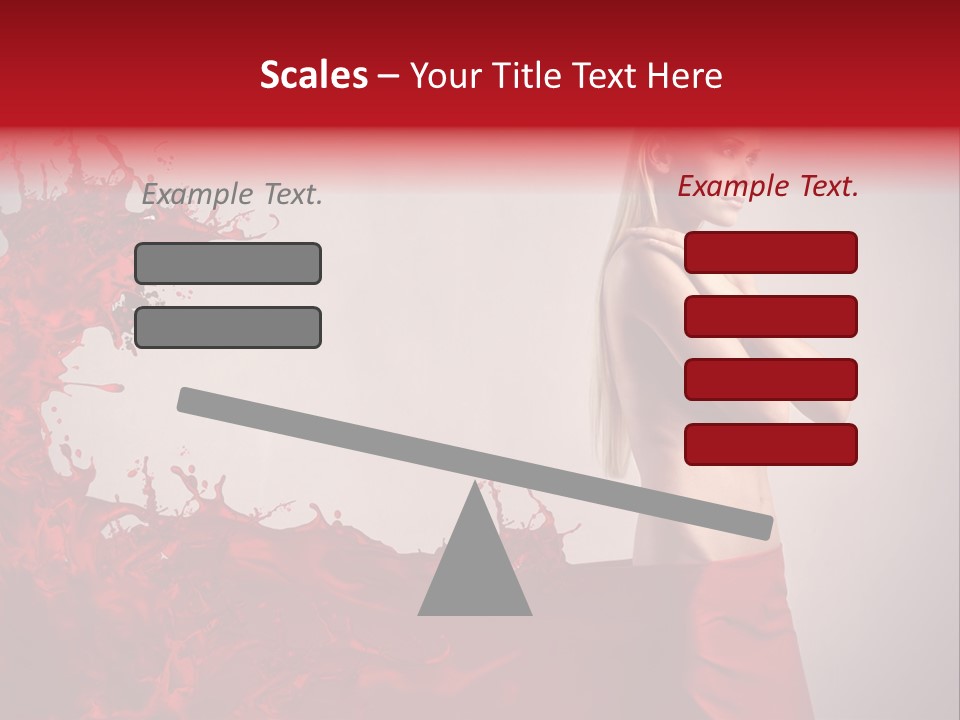 Female Water Blonde PowerPoint Template