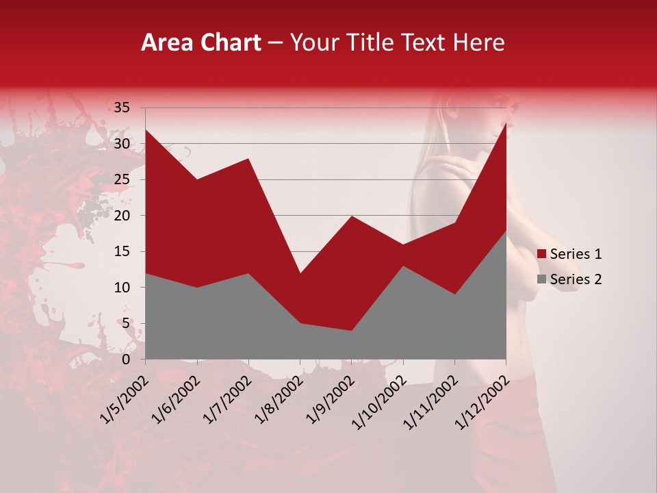 Female Water Blonde PowerPoint Template