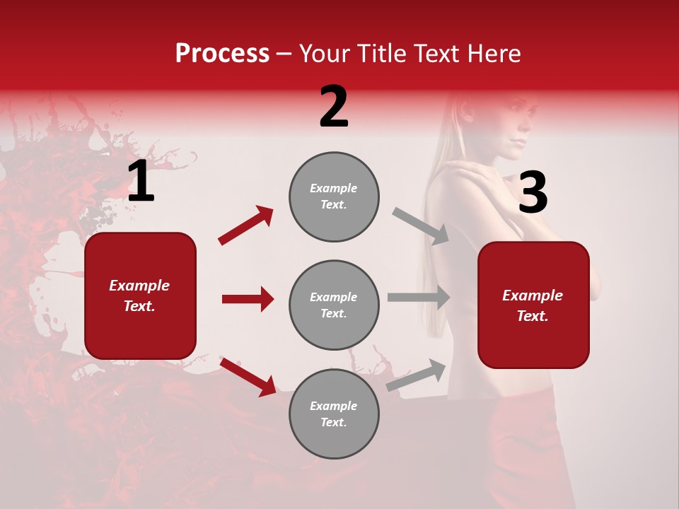 Female Water Blonde PowerPoint Template