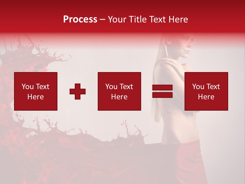 Female Water Blonde PowerPoint Template