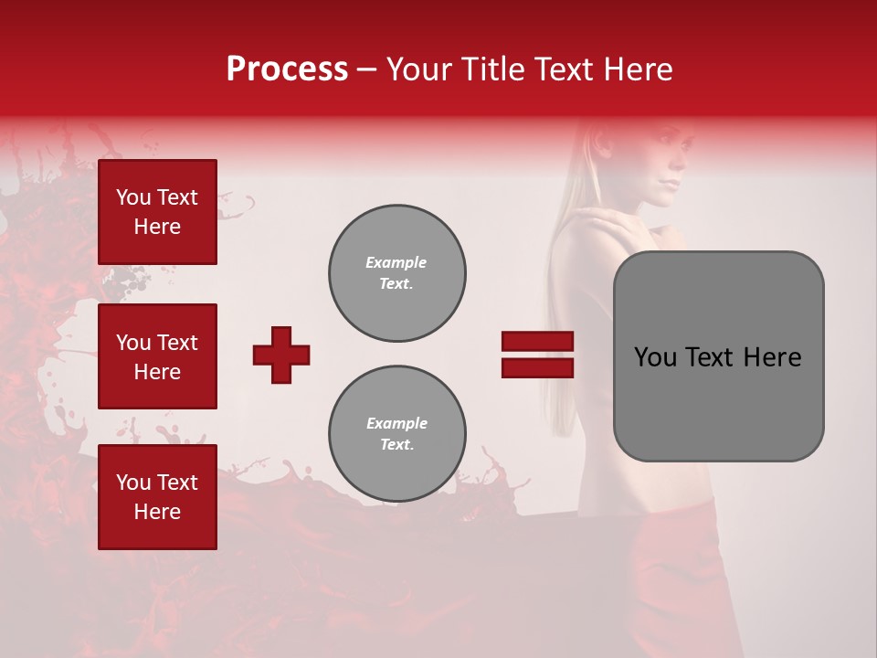 Female Water Blonde PowerPoint Template