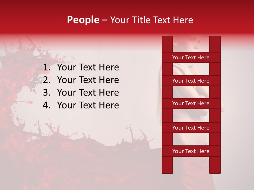 Female Water Blonde PowerPoint Template