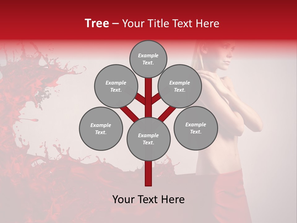 Female Water Blonde PowerPoint Template