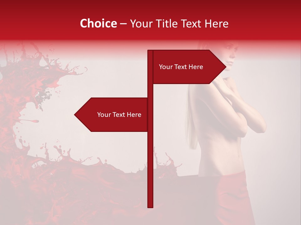 Female Water Blonde PowerPoint Template