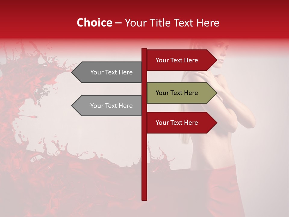 Female Water Blonde PowerPoint Template