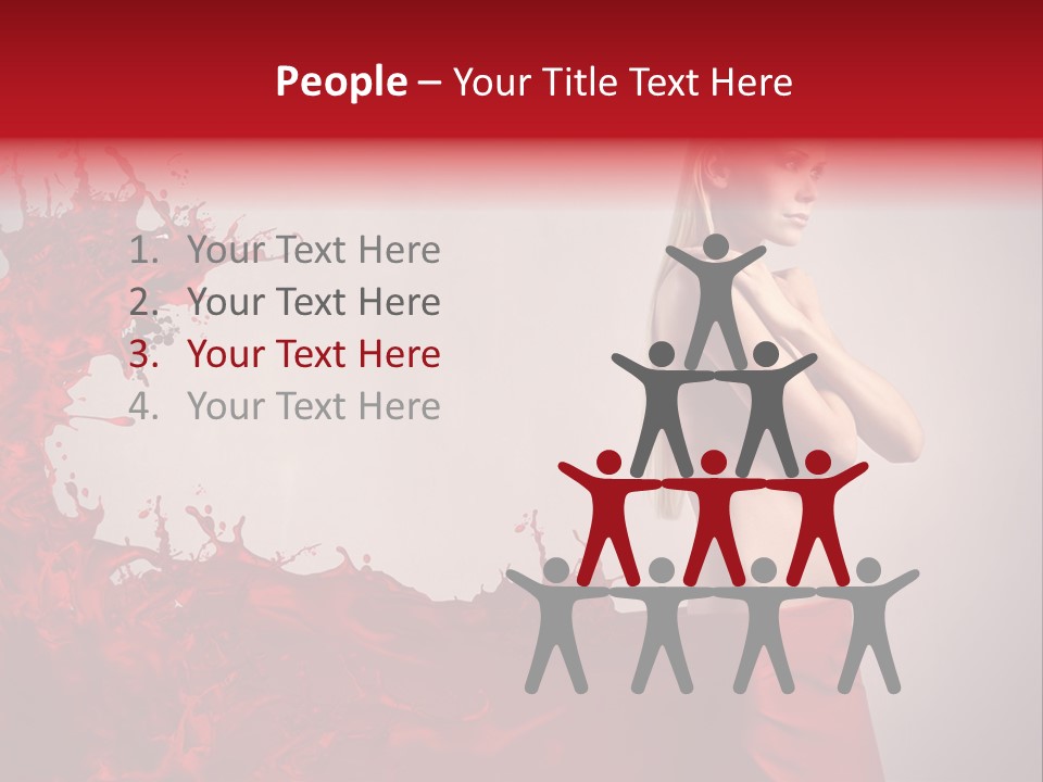 Female Water Blonde PowerPoint Template