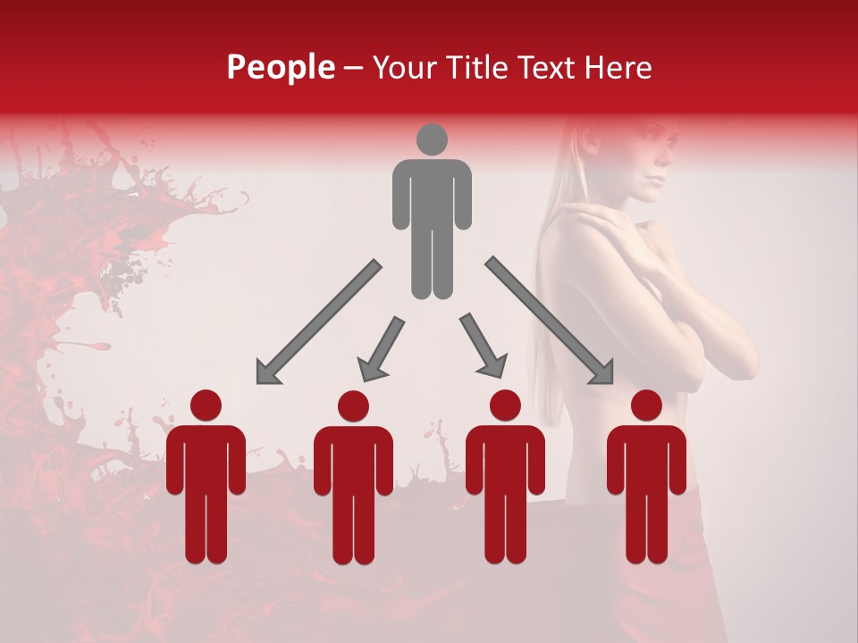 Female Water Blonde PowerPoint Template