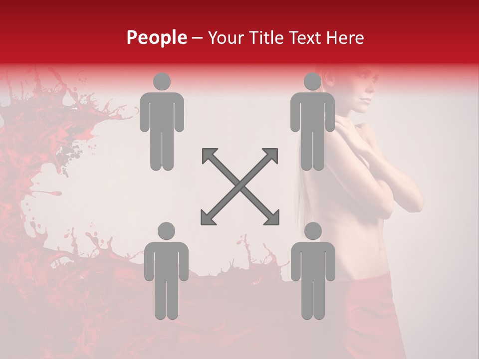 Female Water Blonde PowerPoint Template