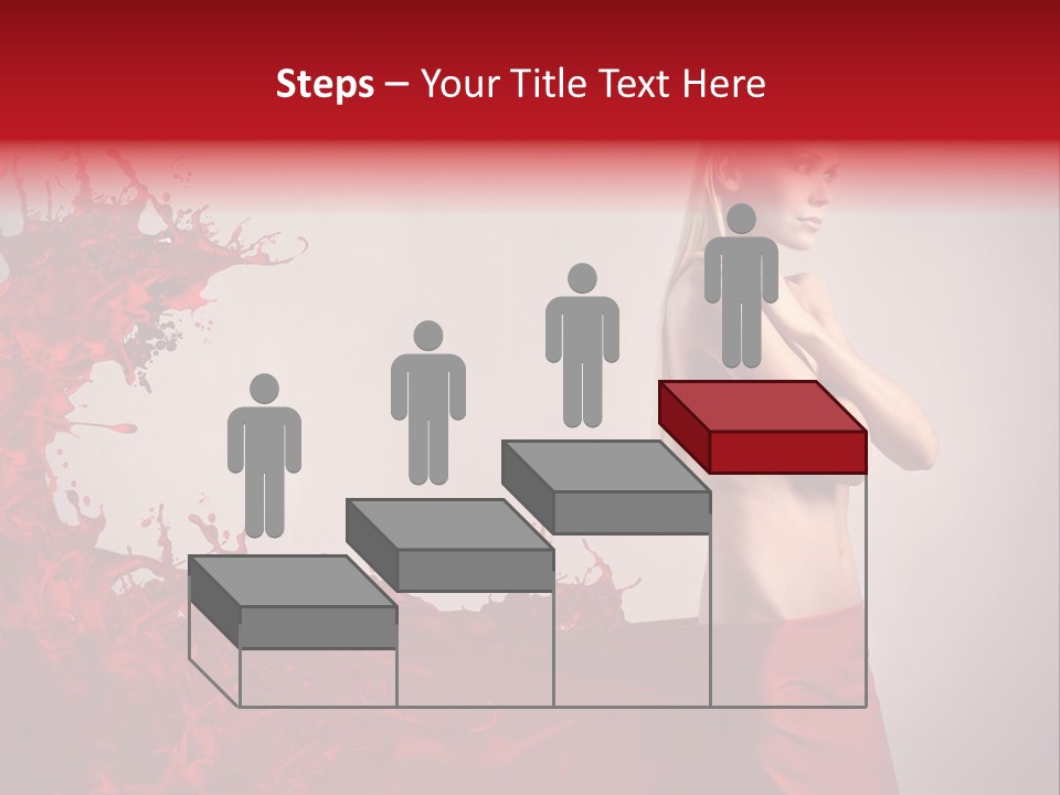 Female Water Blonde PowerPoint Template