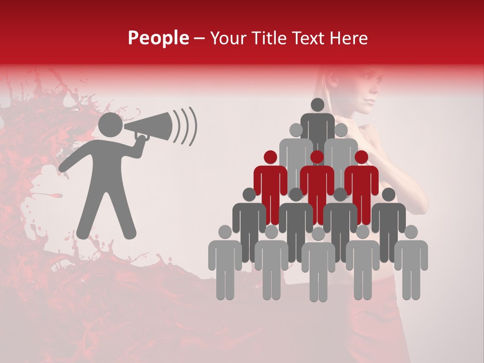 Female Water Blonde PowerPoint Template