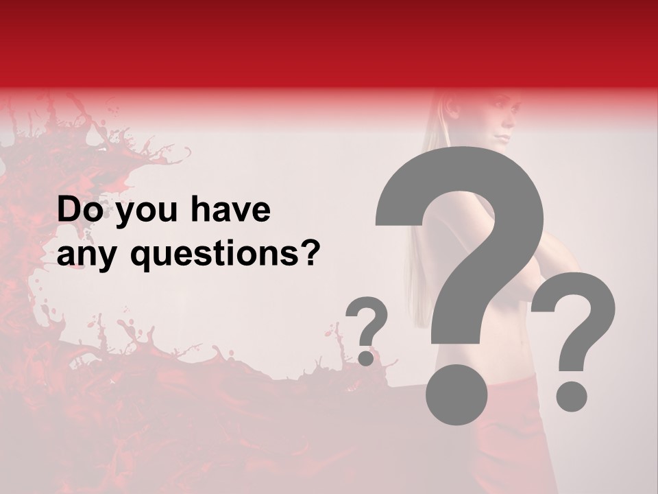 Female Water Blonde PowerPoint Template