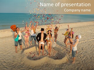 Coast Love Female PowerPoint Template