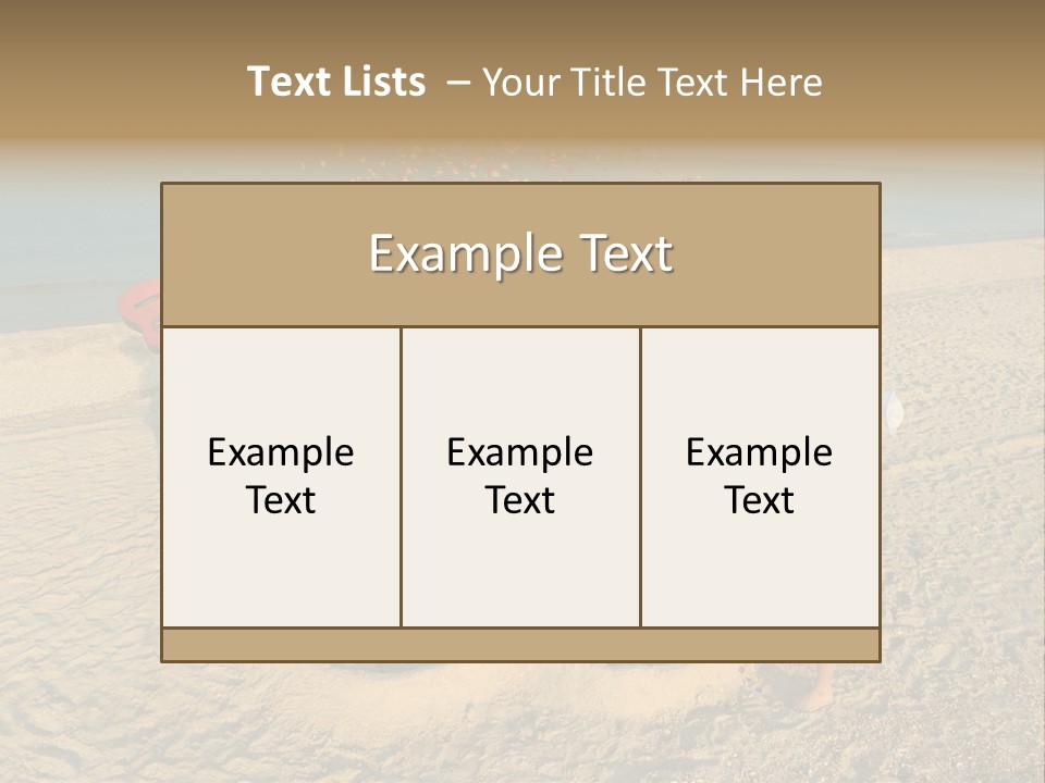 Coast Love Female PowerPoint Template