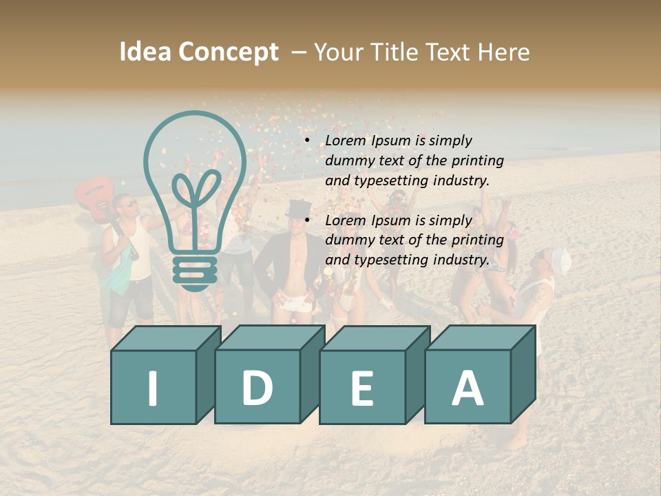 Coast Love Female PowerPoint Template