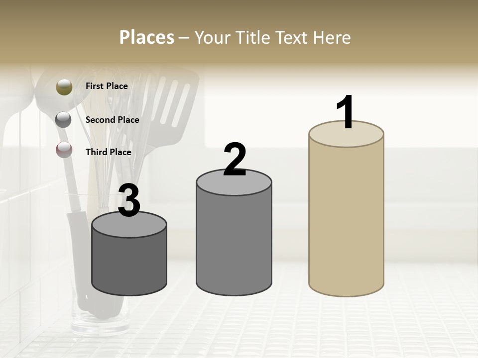 Whisk Silver Utensil PowerPoint Template