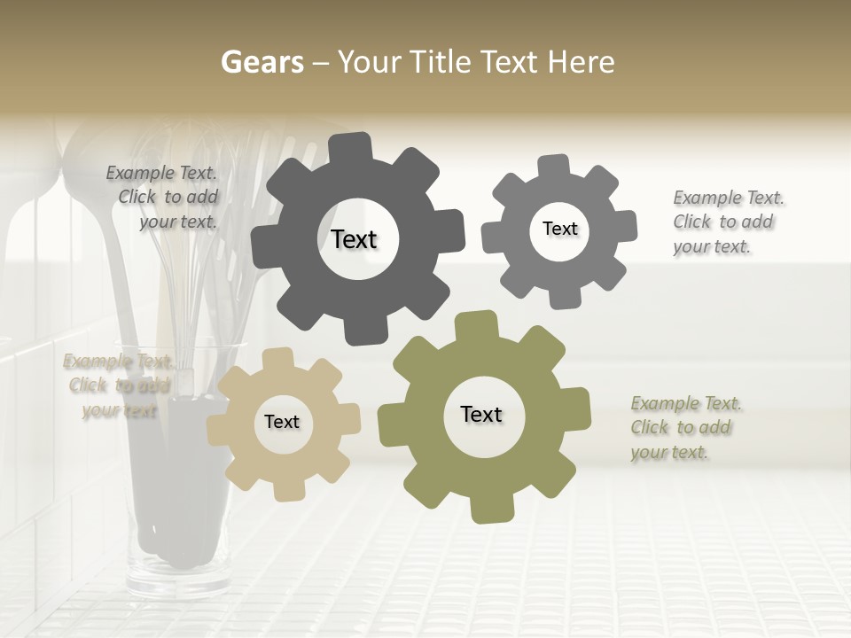 Whisk Silver Utensil PowerPoint Template