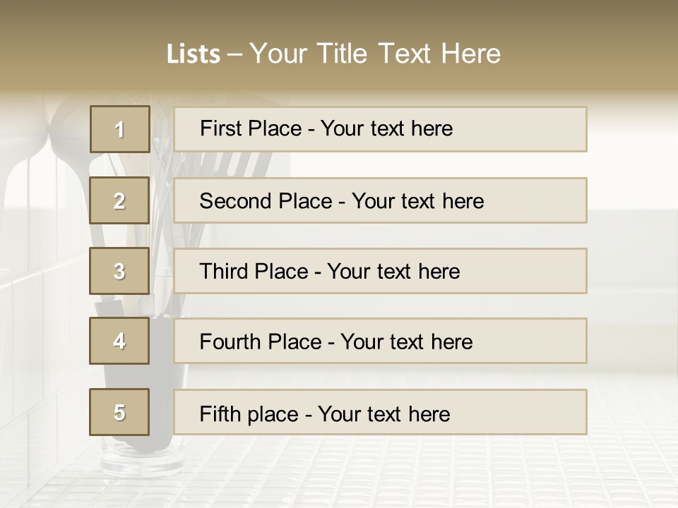 Whisk Silver Utensil PowerPoint Template