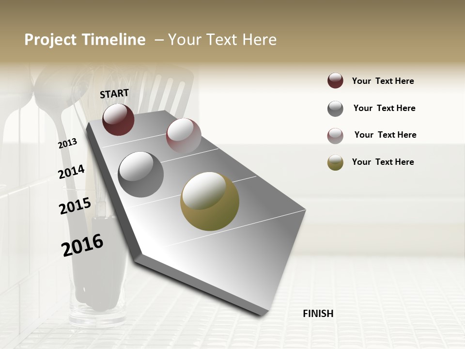 Whisk Silver Utensil PowerPoint Template