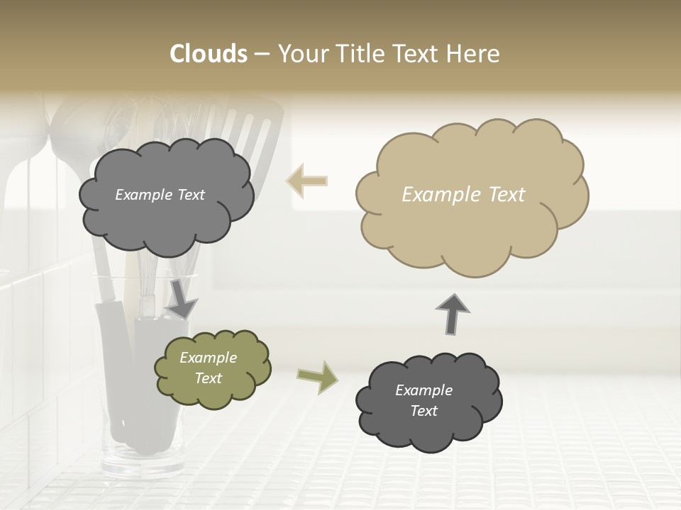 Whisk Silver Utensil PowerPoint Template