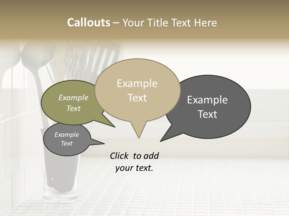 Whisk Silver Utensil PowerPoint Template