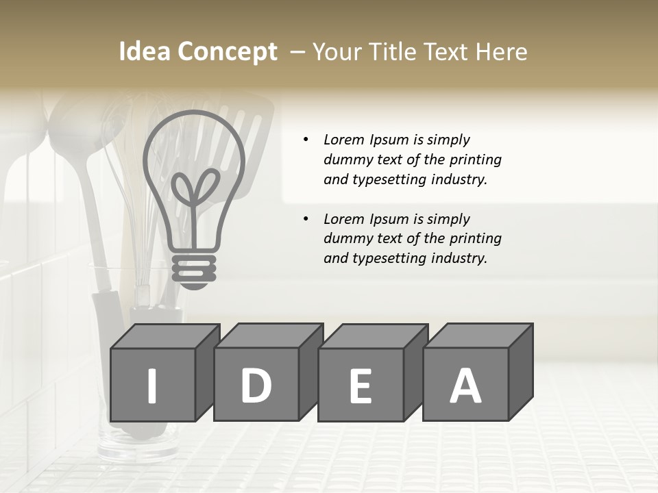 Whisk Silver Utensil PowerPoint Template