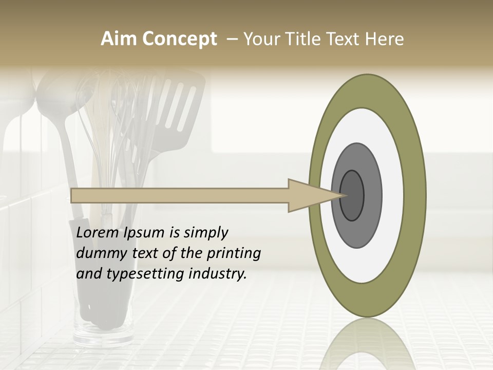 Whisk Silver Utensil PowerPoint Template