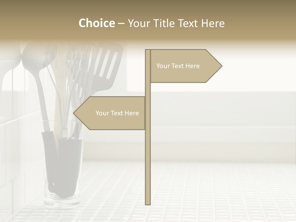 Whisk Silver Utensil PowerPoint Template