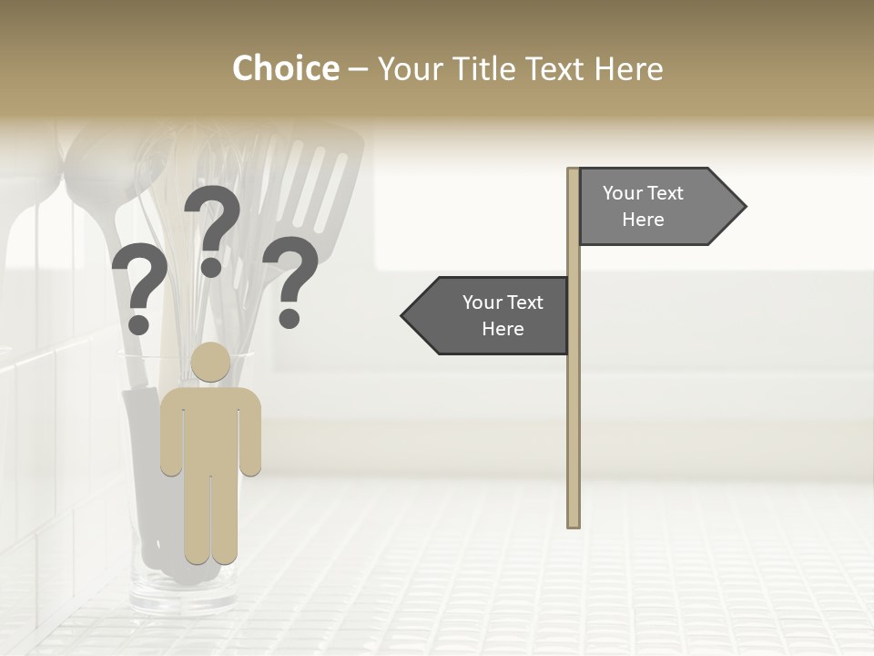 Whisk Silver Utensil PowerPoint Template